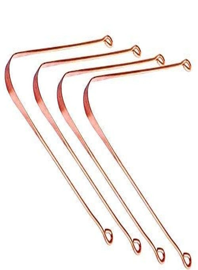 QimacPlus Pure Copper Tongue Cleaner: Ayurvedic Remedy for Kids and Adults, Promoting Daily Oral Dental Hygiene, Fresh Breath, and Overall Health Set of 4` - Image 1